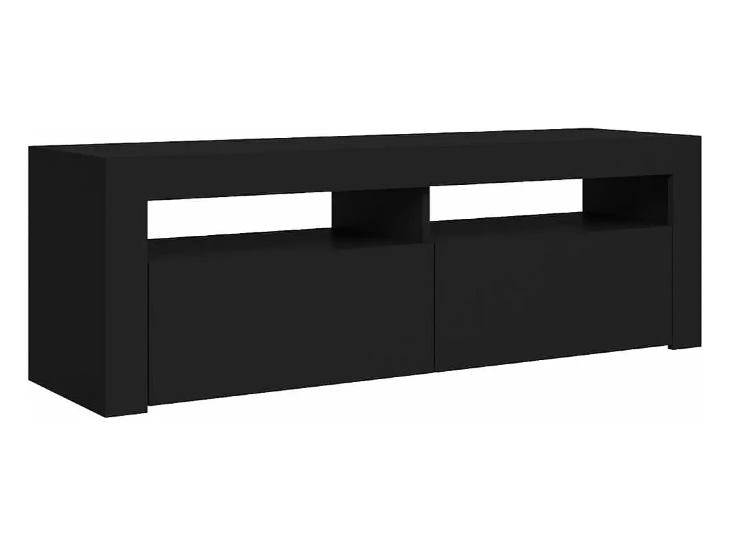 Mueble de TV con luces LED negro 120x35x40 cm