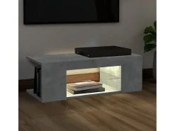 Mueble de TV con luces LED gris hormigón 90x39x30 cm