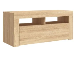 Mueble de TV con luces LED roble Sonoma 90x35x40 cm