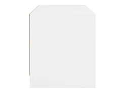 Mueble de TV con puertas de vidrio blanco 68x37x42 cm