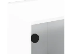 Mueble de TV con puertas de vidrio blanco 68x37x42 cm