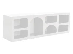 Mueble de TV de diseño con 7 estantes - Color: Blanco - LUELA