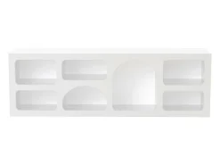 Mueble de TV de diseño con 7 estantes - Color: Blanco - LUELA