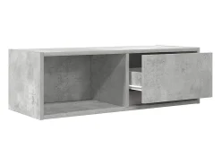 Mueble de TV de madera de ingeniería gris hormigón 80x31x25,5cm