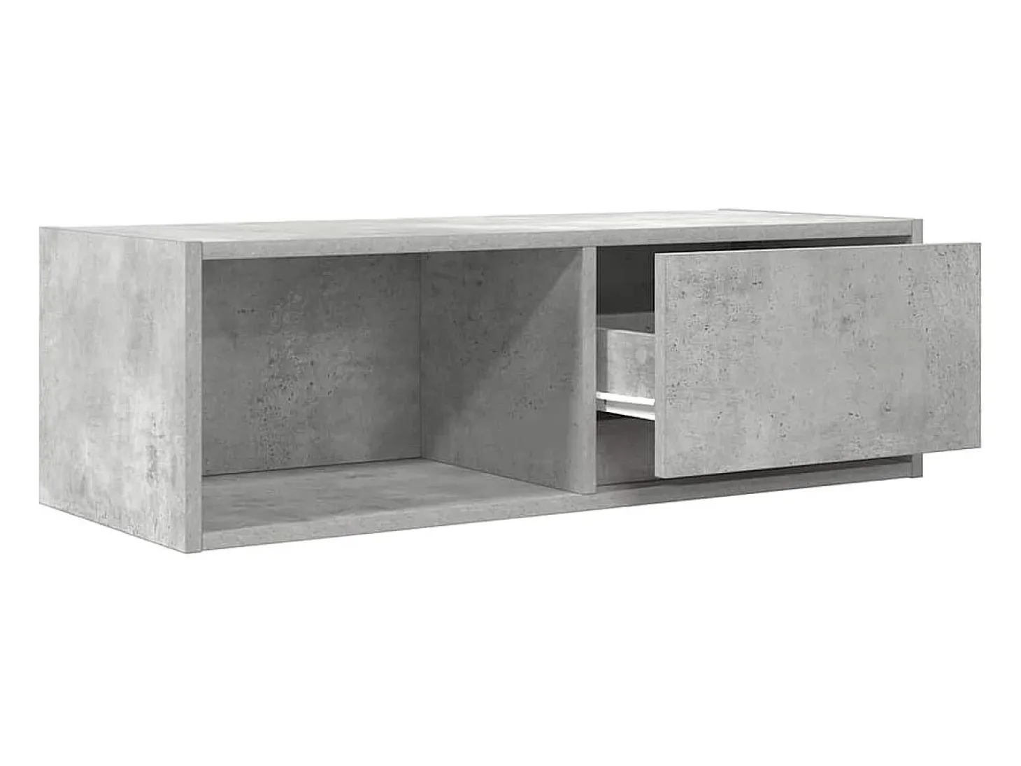 Mueble de TV de madera de ingeniería gris hormigón 80x31x25,5cm