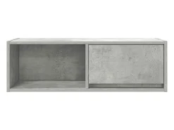 Mueble de TV de madera de ingeniería gris hormigón 80x31x25,5cm