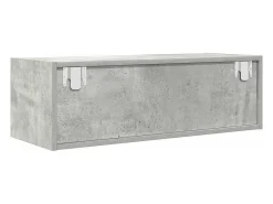 Mueble de TV de madera de ingeniería gris hormigón 80x31x25,5cm