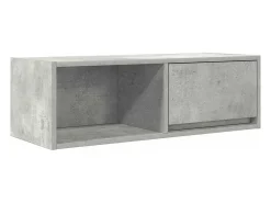 Mueble de TV de madera de ingeniería gris hormigón 80x31x25,5cm