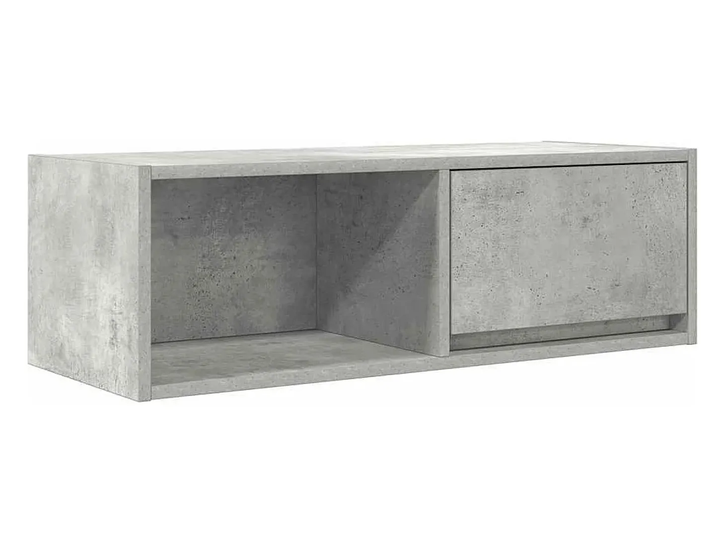 Mueble de TV de madera de ingeniería gris hormigón 80x31x25,5cm