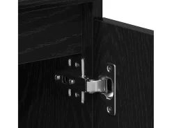 Mueble de TV de madera de roble negro 102x30x36 cm