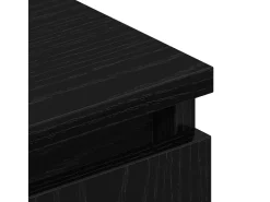 Mueble de TV de madera de roble negro 102x30x36 cm