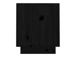 Mueble de TV de madera maciza de pino negro 70x34x40 cm