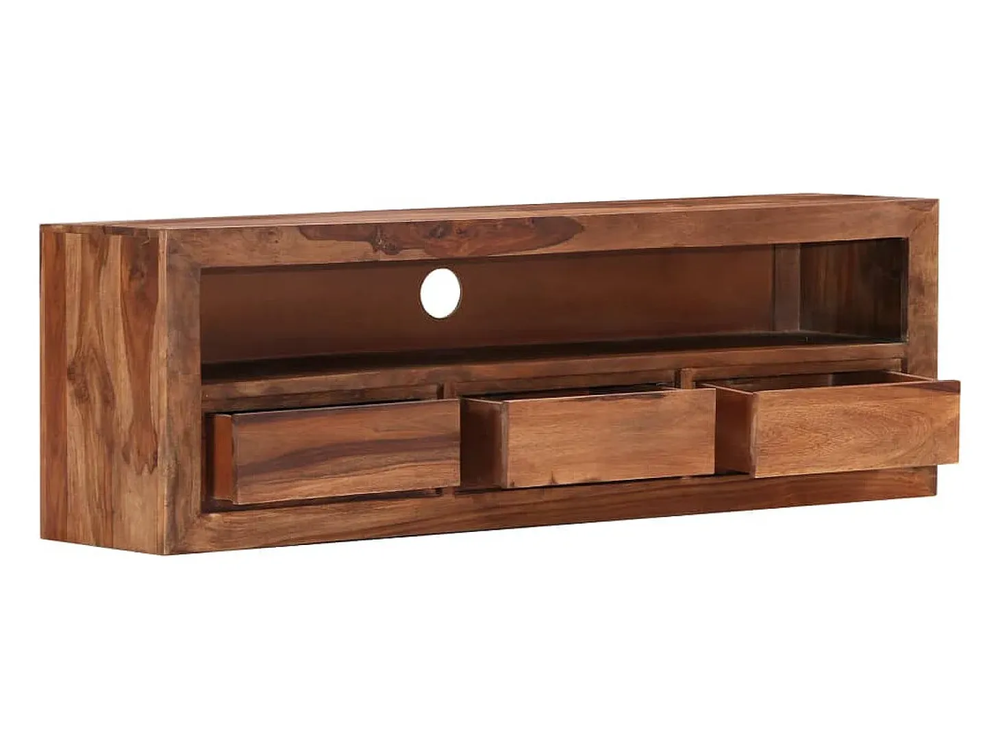 Mueble de TV de madera maciza de acacia 120x30x40 cm