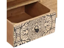 Mueble de TV de madera maciza de mango 140x30x40 cm