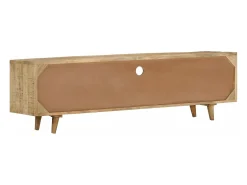 Mueble de TV de madera maciza de mango 140x30x40 cm