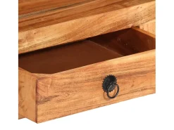 Mueble de TV de madera maciza de acacia 110x30x40 cm