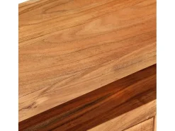 Mueble de TV de madera maciza de acacia 110x30x40 cm