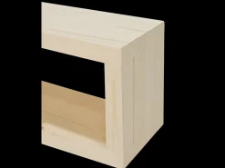 Mueble de TV de madera maciza en tono natural de 120x30cm - DENVER - DECOWOOD