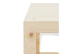 Mueble de TV de madera maciza en tono natural de 120x30cm - DENVER - DECOWOOD