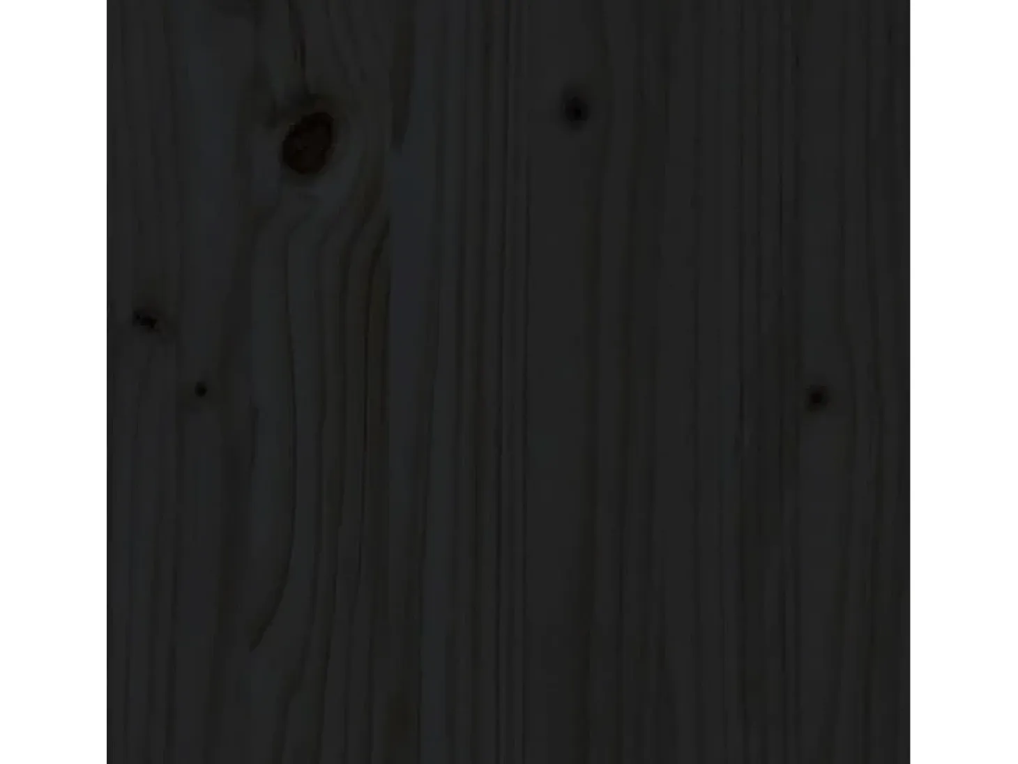Mueble de TV de madera maciza de pino negro 80x34x35 cm