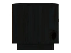 Mueble de TV de madera maciza de pino negro 80x34x35 cm