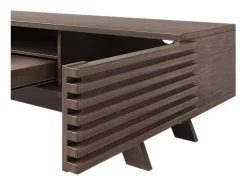 Mueble de TV de madera, mueble de TV con un cajón y dos puertas, aparador de TV bajo para salón, 150 x 35 x 44cm