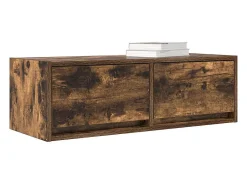 Mueble de TV de roble ahumado 80x31x25,5cm Madera de ingeniería