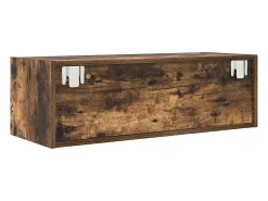 Mueble de TV de roble ahumado 80x31x25,5cm Madera de ingeniería