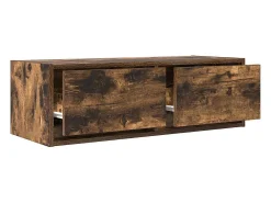 Mueble de TV de roble ahumado 80x31x25,5cm Madera de ingeniería