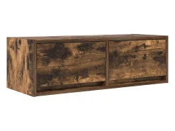 Mueble de TV de roble ahumado 80x31x25,5cm Madera de ingeniería