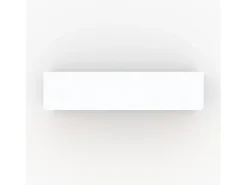 Mueble de TV en concreto blanco roto y madera de acacia 145 cm - Fira
