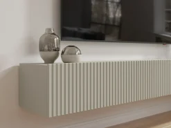 Mueble de TV flotante con 3 puertas - Beige - DANTAY de Pascal Morabito