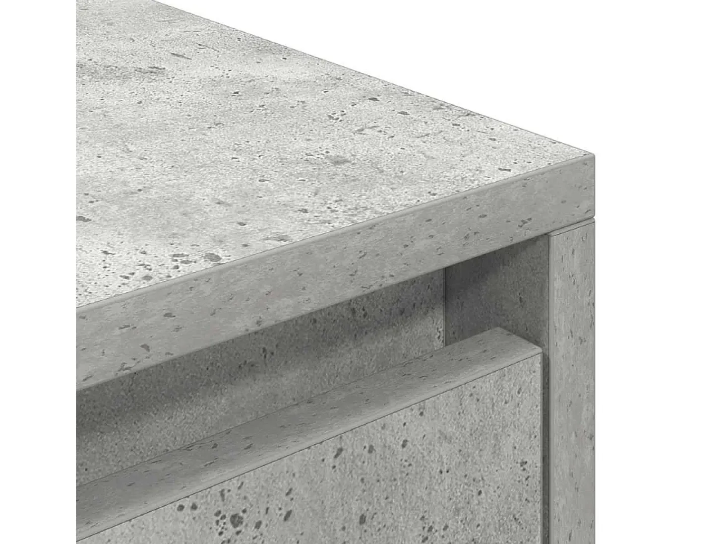 Mueble de TV gris hormigón 188,5x41x50 cm madera de ingeniería