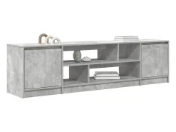 Mueble de TV gris hormigón 188,5x41x50 cm madera de ingeniería