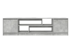 Mueble de TV gris hormigón 188,5x41x50 cm madera de ingeniería