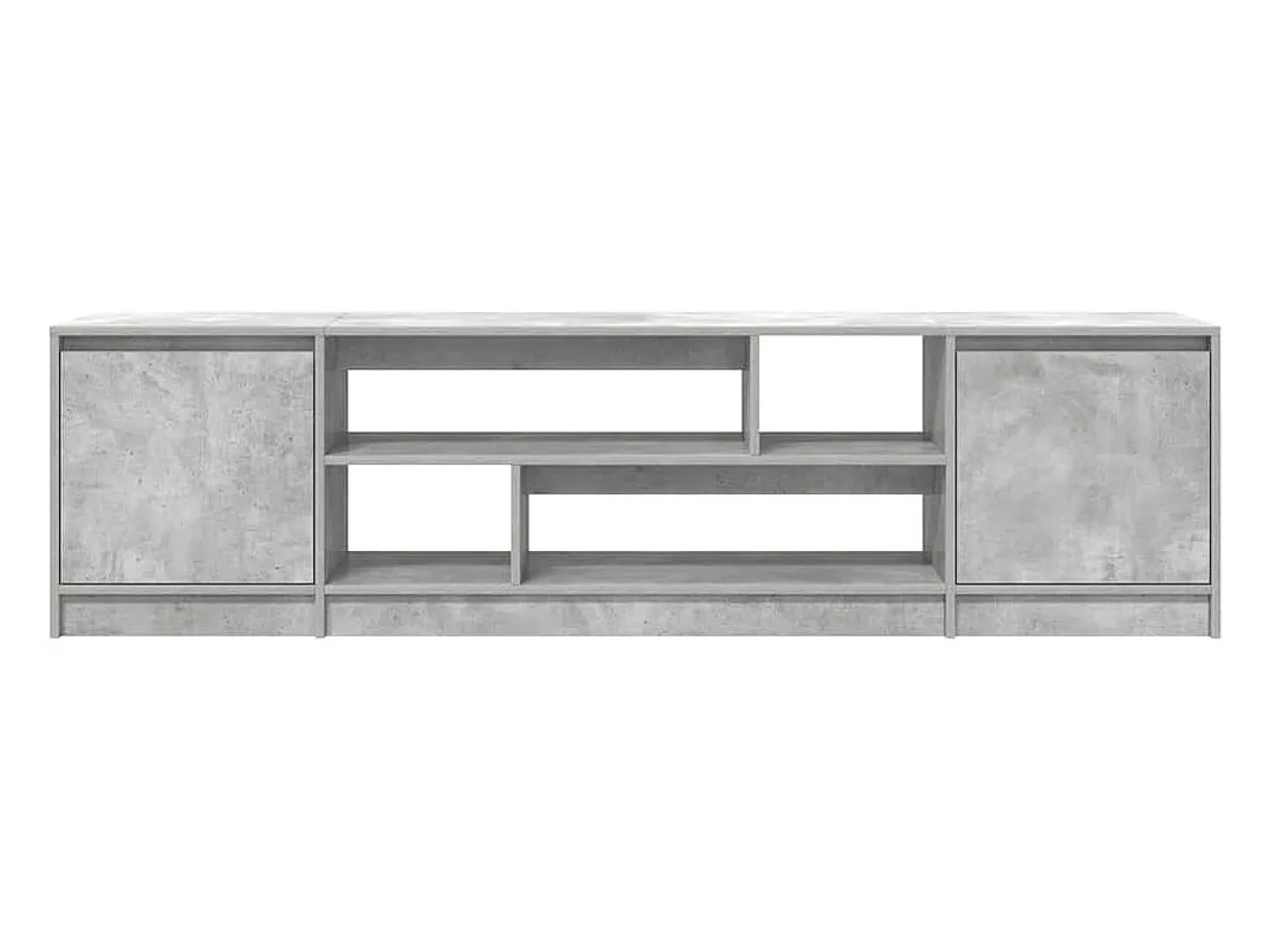 Mueble de TV gris hormigón 188,5x41x50 cm madera de ingeniería