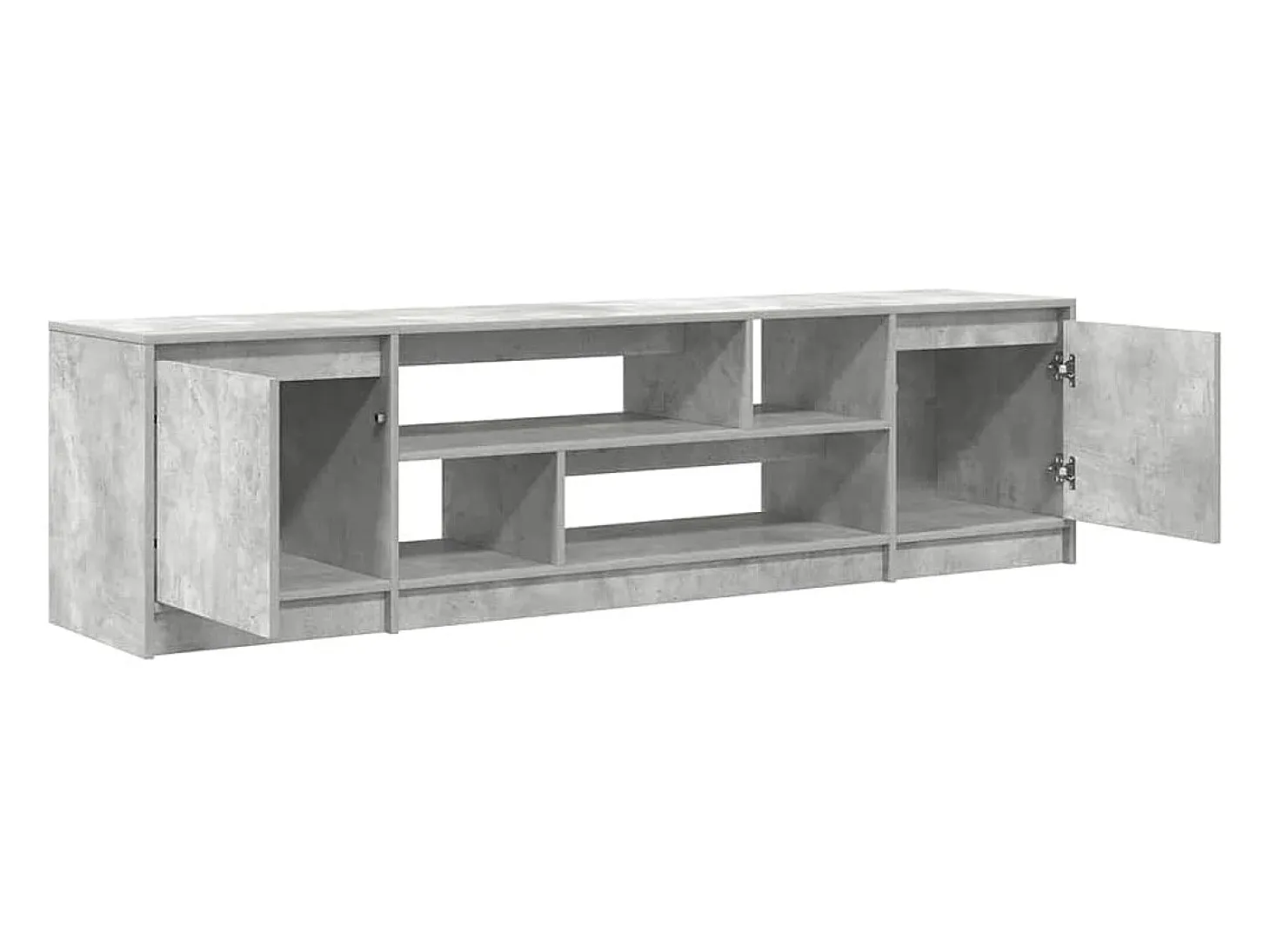 Mueble de TV gris hormigón 188,5x41x50 cm madera de ingeniería