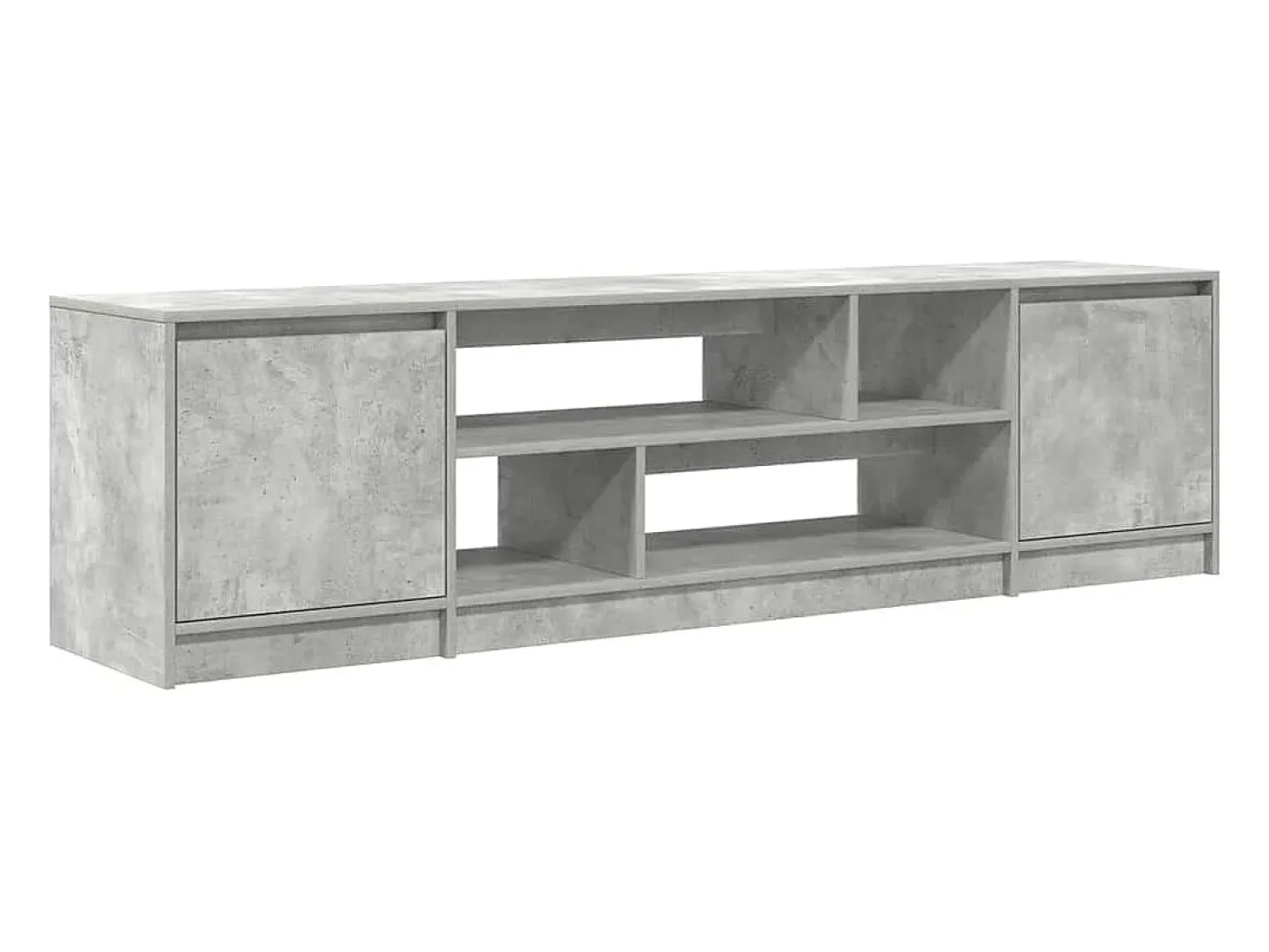 Mueble de TV gris hormigón 188,5x41x50 cm madera de ingeniería