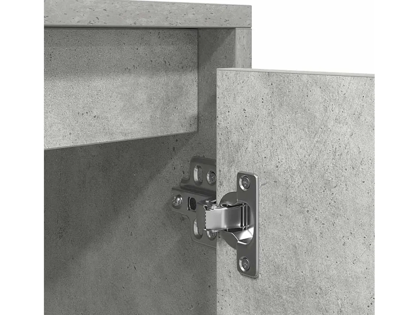 Mueble de TV gris hormigón 188,5x41x50 cm madera de ingeniería