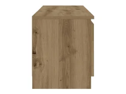 Mueble de TV luces LED madera roble artisan 120x30x36 cm