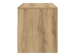 Mueble de TV luces LED madera roble artisan 90x35x40 cm