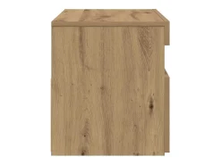 Mueble de TV luces LED madera roble artisan 75x35x40 cm