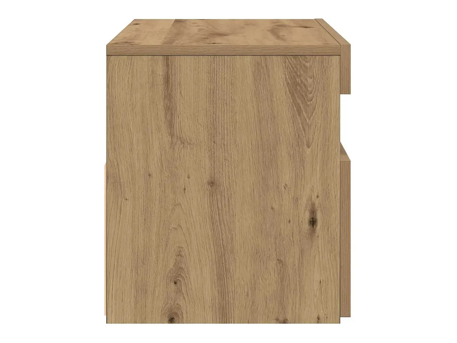 Mueble de TV luces LED madera roble artisan 75x35x40 cm