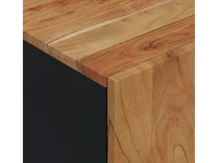 Mueble de TV madera acacia y madera contrachapada 80x33x46 cm