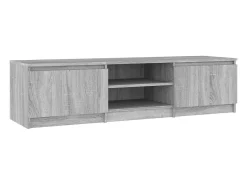 Mueble de TV madera contrachapada gris Sonoma 140x40x35,5 cm ES811916