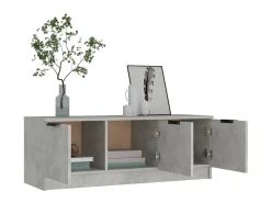 Mueble de TV madera contrachapada gris hormigón 102x35x36,5 cm ES95391