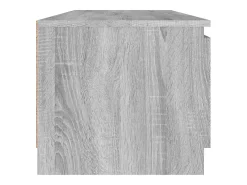 Mueble de TV madera contrachapada gris Sonoma 140x40x35,5 cm