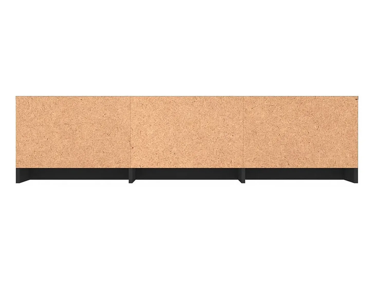 Mueble de TV madera contrachapada negro 140x40x35,5 cm