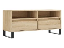 Mueble de TV madera contrachapada roble Sonoma 100x34,5x44,5 cm