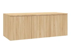 Mueble de TV madera contrachapada color roble 80x34x30 cm ES80473